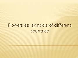 Flowers as symbols of different countries