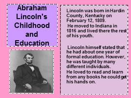Abraham Lincoln, слайд 2