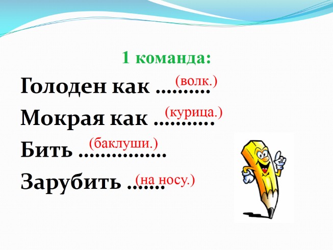 Квн по русскому языку 6 класс презентация