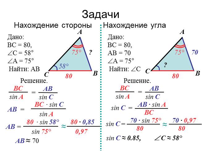 Презентация «Теорема синусов - Теорема косинусов»