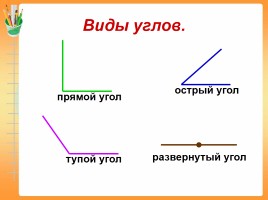 Угол - Прямой угол - Виды углов, слайд 7