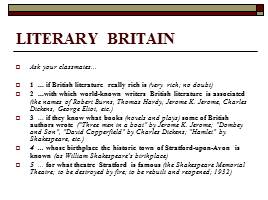 Literary Britain, слайд 3