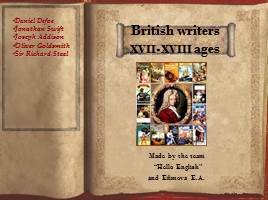 British writers XVII-XVIII ages, слайд 1