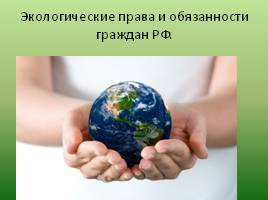 Экологические права и обязанности граждан РФ