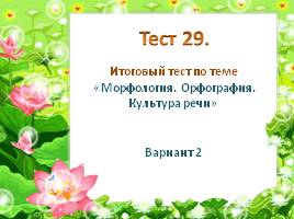 Итоговый тест по теме «Морфология, орфография, культура речи», слайд 13