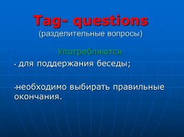 Tag - questions - Разделительные вопросы, слайд 1