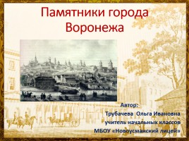 Памятники города Воронежа, слайд 1