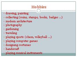 Hobbies, слайд 3