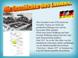 О Федеральной Земле Германии - Саарланд (на немецком языке), слайд 3
