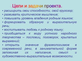 Творческий проект ученика по русскому языку «Фразеологизмы», слайд 6