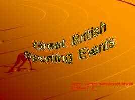 British Sporting Events, слайд 1