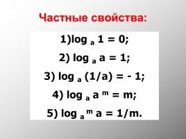 Свойства логарифмов (теория), слайд 7