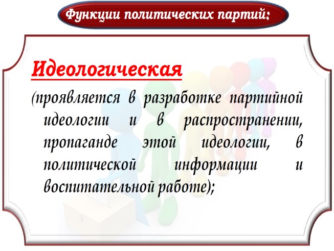 Презентация Политические партии и общественные движения
