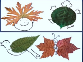 Аппликации из осенних листьев, слайд 10