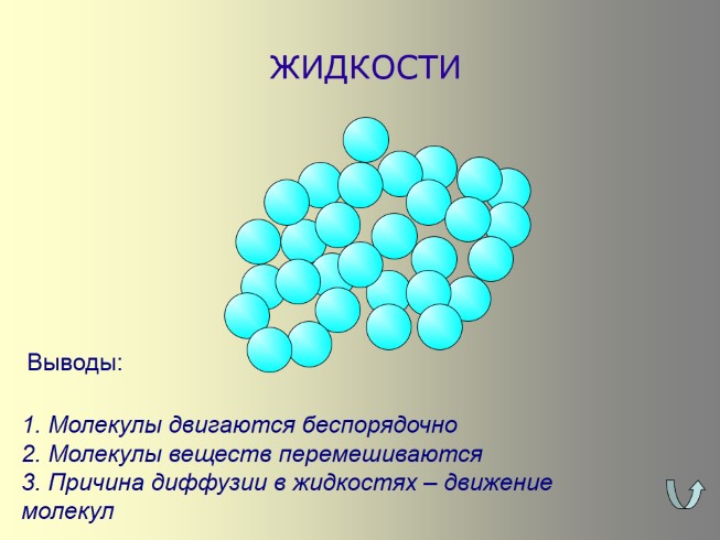 Презентация - Диффузия в газах, жидкостях и твердых телах