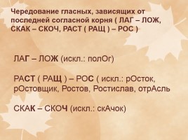 Урок русского языка в 6 классе «Корни с чередованием», слайд 2