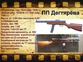 Стрелковое оружие советской и немецкой армии времен Великой Отечественной войны, слайд 12