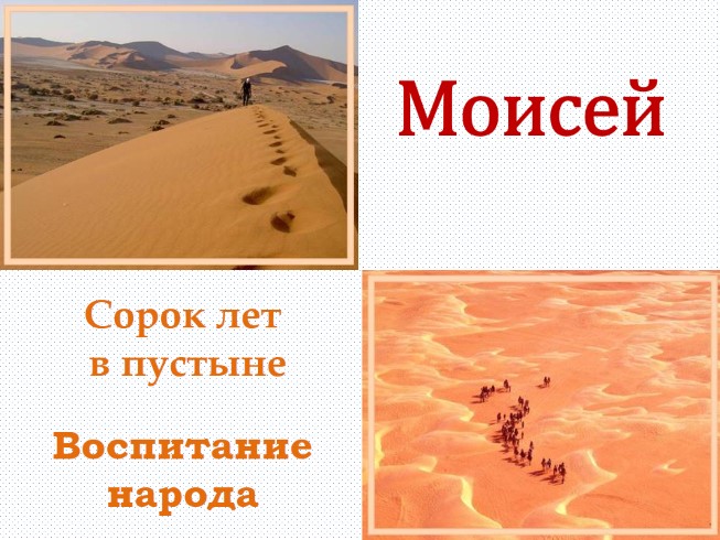 Моисей - Воспитание народа - Сорок лет в пустыне