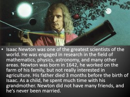 Isaac Newton - Исаак Ньютон (на английском языке), слайд 2