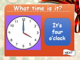 What time is it? - Который час? (на английском языке), слайд 7