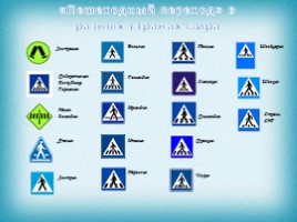 Научно-творческое исследование - Знак дорожного движения «Пешеходный переход» в разных странах мира, слайд 9