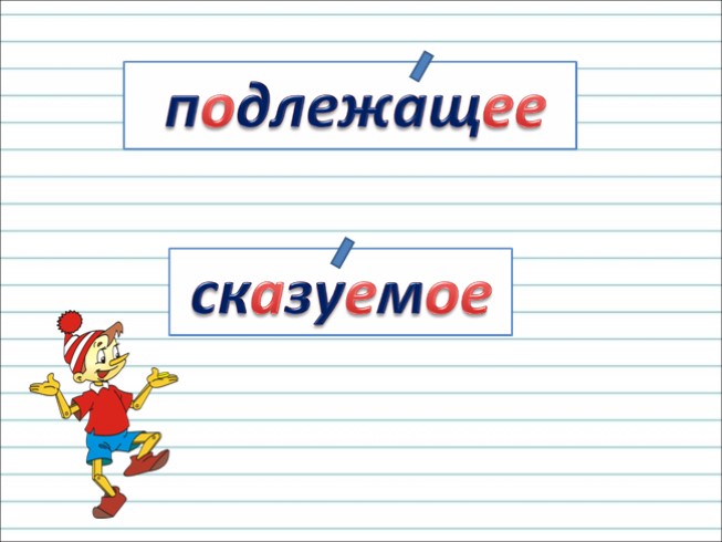 Презентация - Русский язык 2 класс - Урок 15 «Подлежащее и сказуемое ...