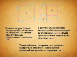 Теорема Пифагора - история, формулировка, доказательства, слайд 11