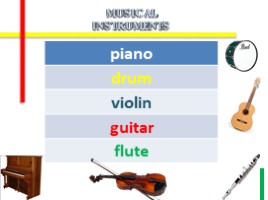 Урок английского языка 2 класс «Musical Instruments», слайд 4