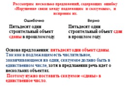 Готовимся к ЕГЭ «Грамматические ошибки - Нарушение связи между подлежащим и сказуемым», слайд 7