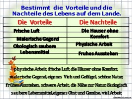 Открытый урок по немецкому языку 7 класс «Жизнь в деревне», слайд 12