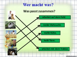 Открытый урок по немецкому языку 7 класс «Жизнь в деревне», слайд 8