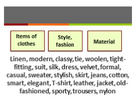 Одежда - Clothes & Fashion (в 8 классе по УМК Spotlight), слайд 2