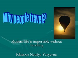 Why people travel, слайд 1