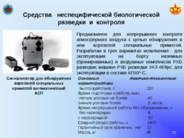 Вооружение и средства РХБ защиты в подразделениях, слайд 22