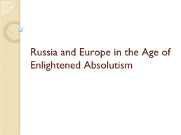 Russia and europe in the age of enlightened absolutism, слайд 1