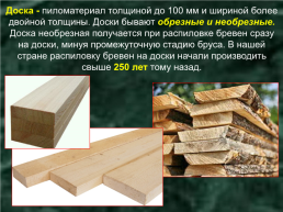 Древесина – природный конструкционный материал. Лесоматериалы. Пиломатериалы, слайд 40