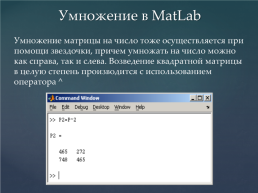 Задачи матричной алгебры в пакетах символьной математики, слайд 14