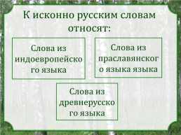 Исконно русские слова. Урок русского языка в 6 классе, слайд 2