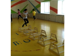 Прыжки через нарты на уроках физической культуры, слайд 3