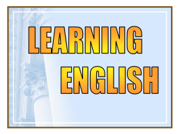 Learning english, слайд 1