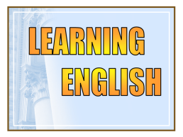 Learning english