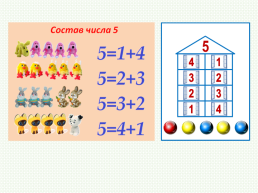Число и цифра 5. Состав числа 5. Сложение и вычитание в пределах 5. Пятиугольник, слайд 8