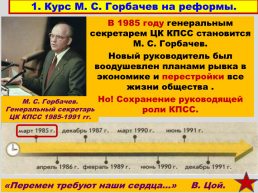 Перестройка и распад СССР 1985 -1991 годы, слайд 3