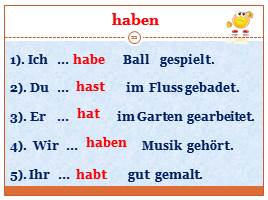 Немецкий язык «Perfekt», слайд 22