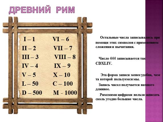 Презентация «Римская нумерация»
