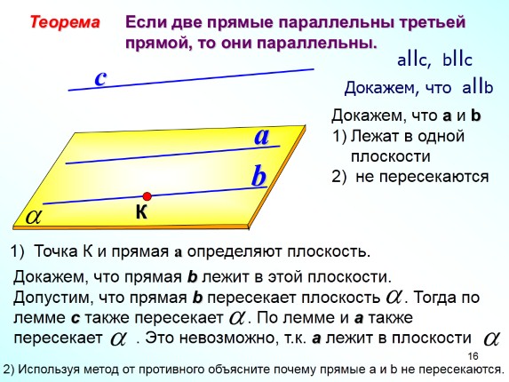 Презентация «Параллельные прямые в пространстве»