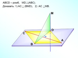Признак перпендикулярности прямой и плоскости, слайд 22