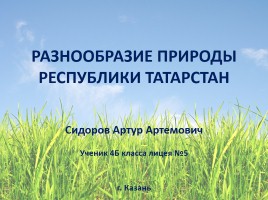 Разнообразие природы Республики Татарстан, слайд 1