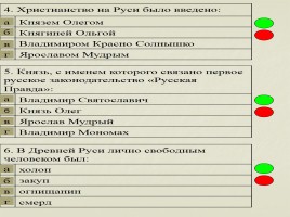 Проверочный тест по истории «Русь Древняя», слайд 4