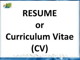 How to write an Application Letter and Curriculum Vitae, слайд 2